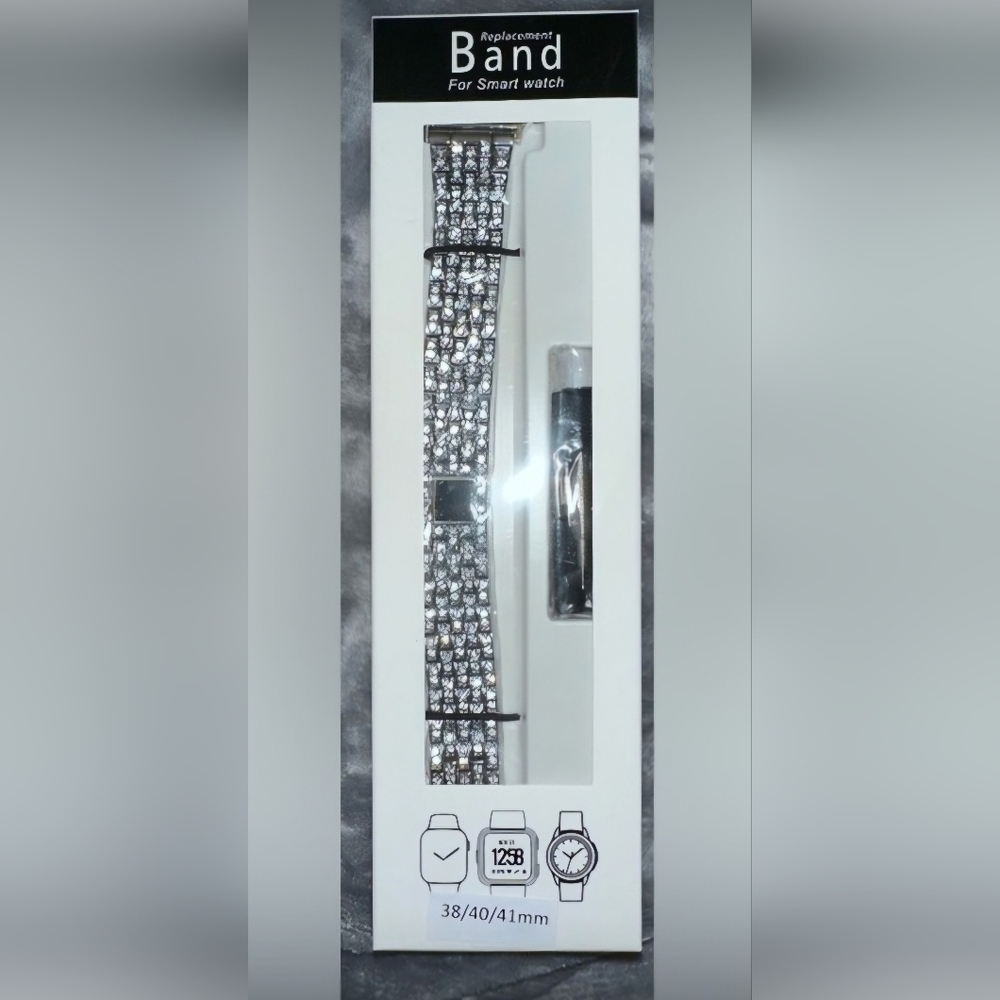 1- Rhinestone Smart Watch Replacement Band – 38/40/41mm – NIP
